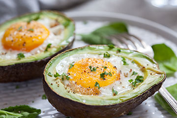 eggs baked in avocado