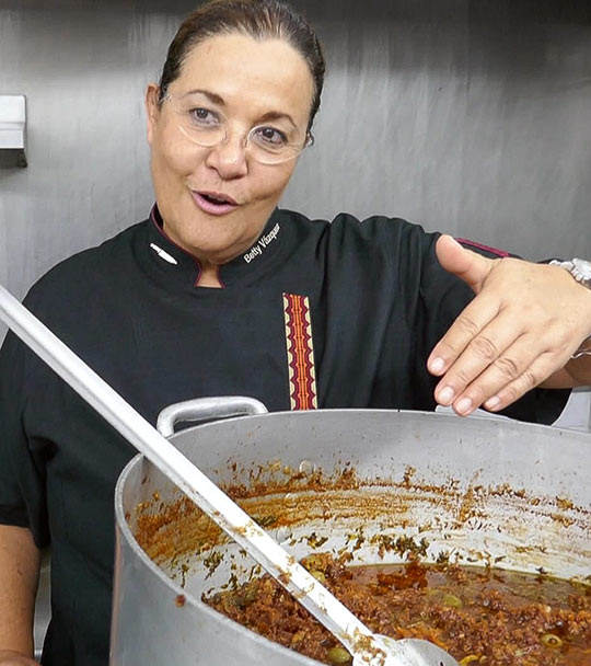 Betty Vasquez at her kitchen