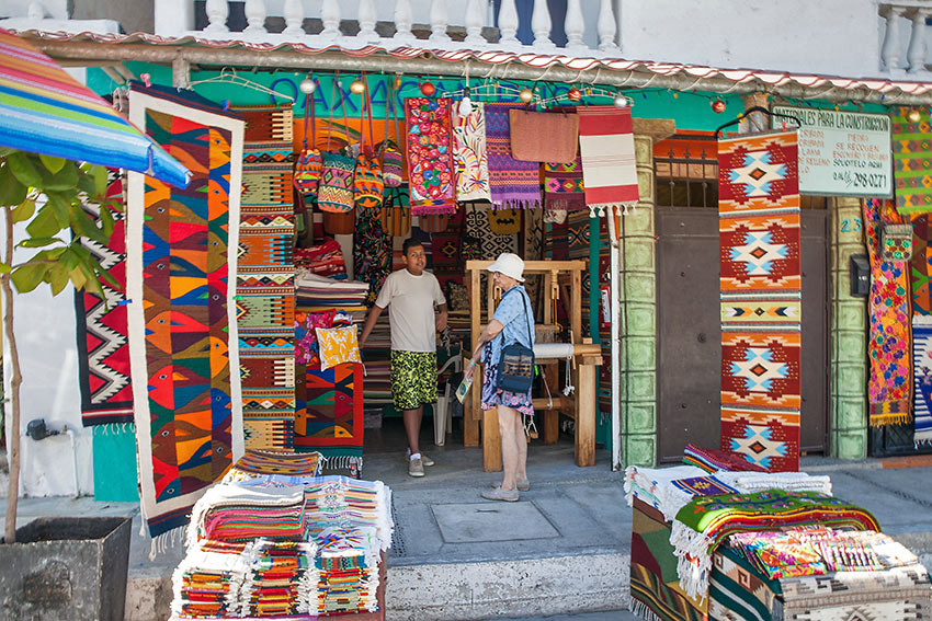 woven fabrics for sale in Bucerias, on Banderas Bay