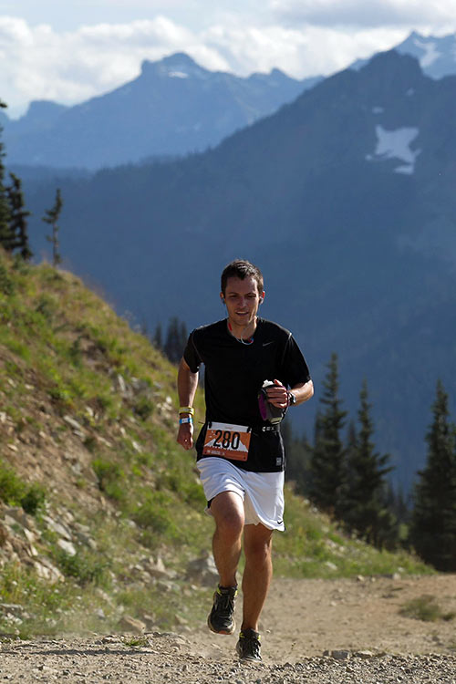 jogging at Mount Rainier National Park