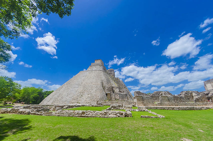 the Mayan ruins at Uxmal