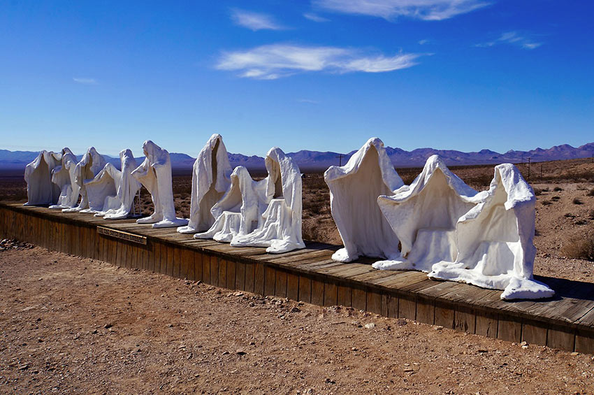 The Last Supper, by Charles Albert Szukalski, at the Goodwell Open Air Art Museum