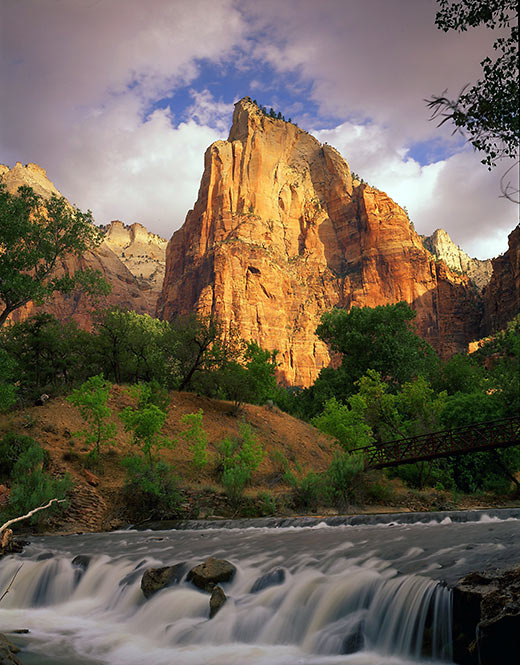 Virgin River and Court of the Patriarchs, Zion National Park, Utah