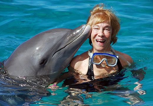 Fyllis and dolphin, Curacao