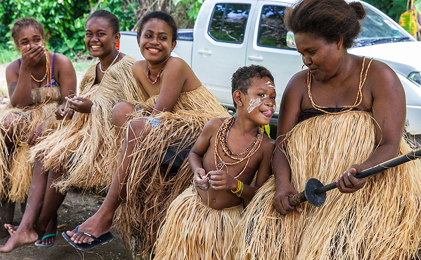 Langalanga family from Malaita Island