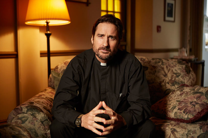 Luke Wilson as Father Greg in Atom Egoyan’s “Guest of Honour”