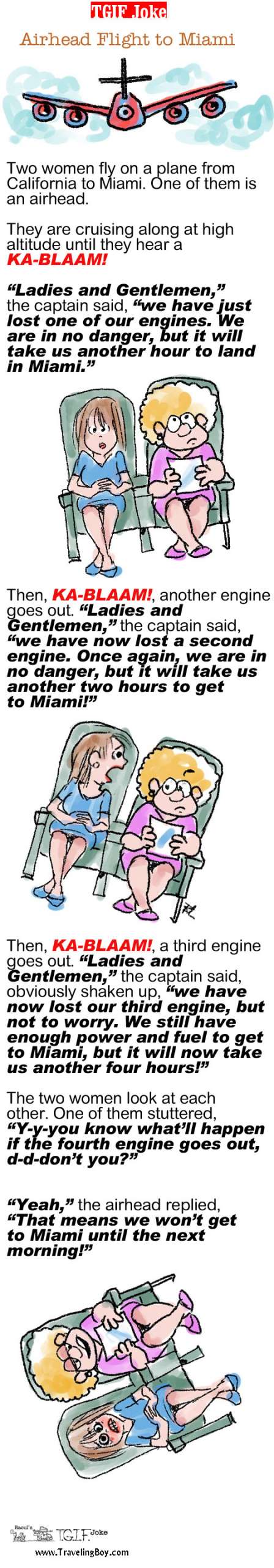 TGIF Joke of the Week: Airhead Flight to Miami