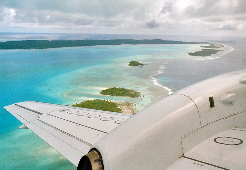 aerial view of Aitutaki Atoll, Cook Islands