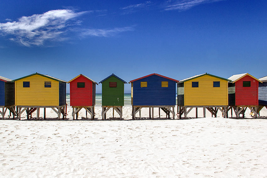 surfing beach at Muizenberg, South Africa