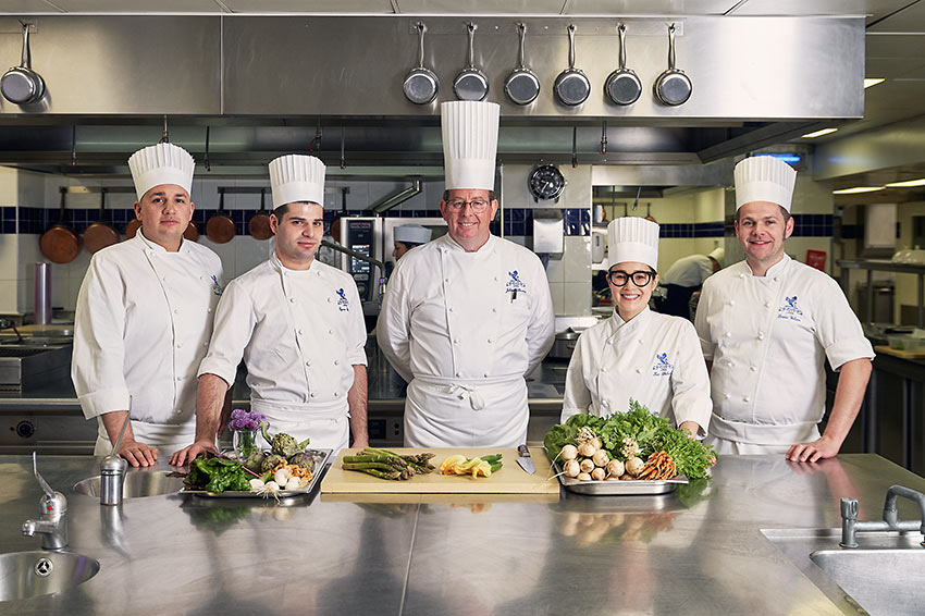 Chef John Williams with members of his team