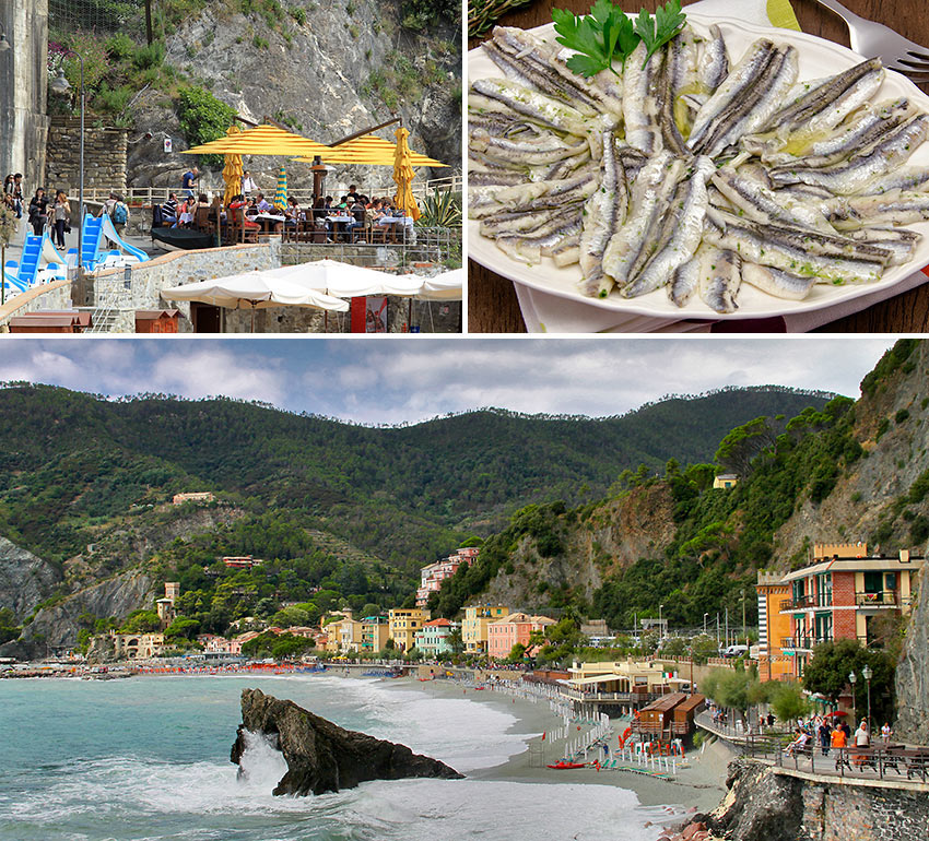 Cinque Terre sandy beach at Monterosso