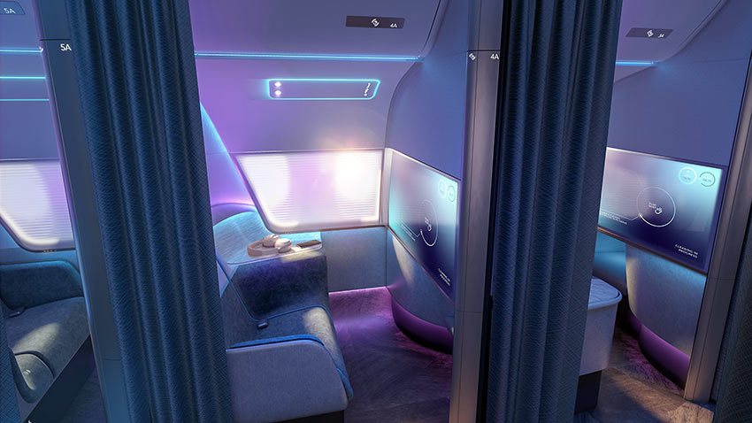 projected future airplane cabin