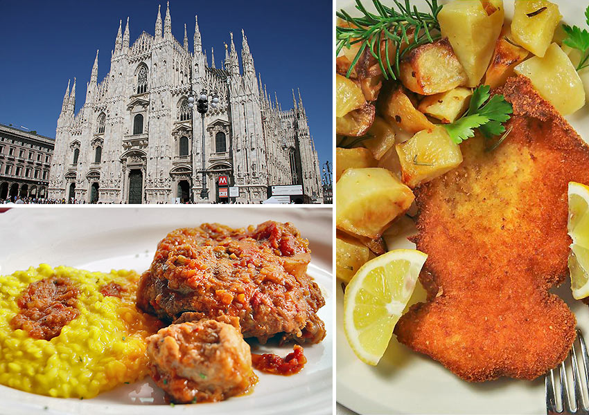 Milan cuisine and the Il Duomo di Milano