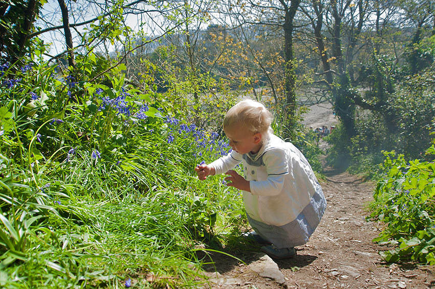 child playing at the SW Coastal Path