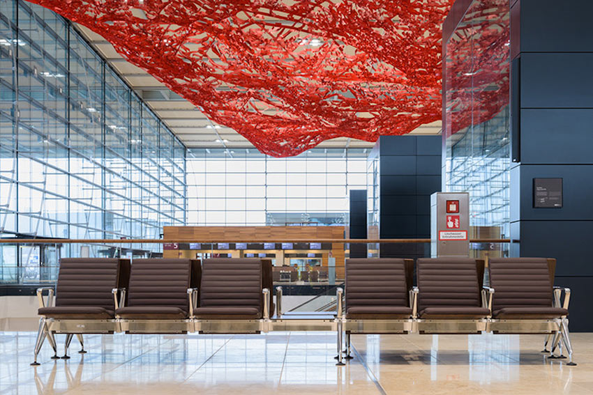 BER waiting area at check-in