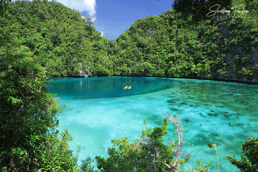 the Blue Lagoon in Pangabangan Island, Dinagat