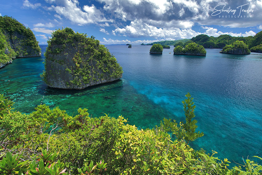 view of he Kisses Islets from atop Pangabangan Island