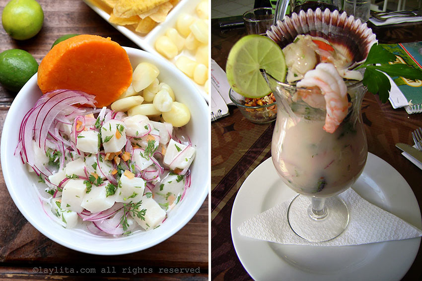 Leche de Tigre and ceviche