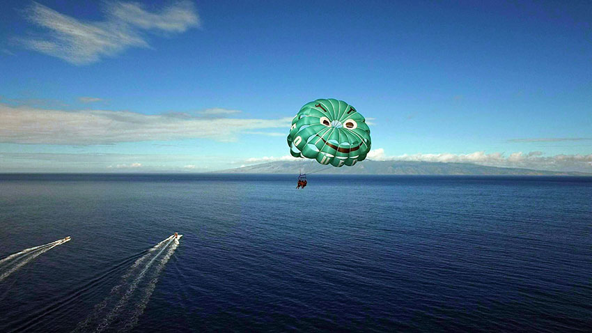 parasailing at Ka-anapali Beach