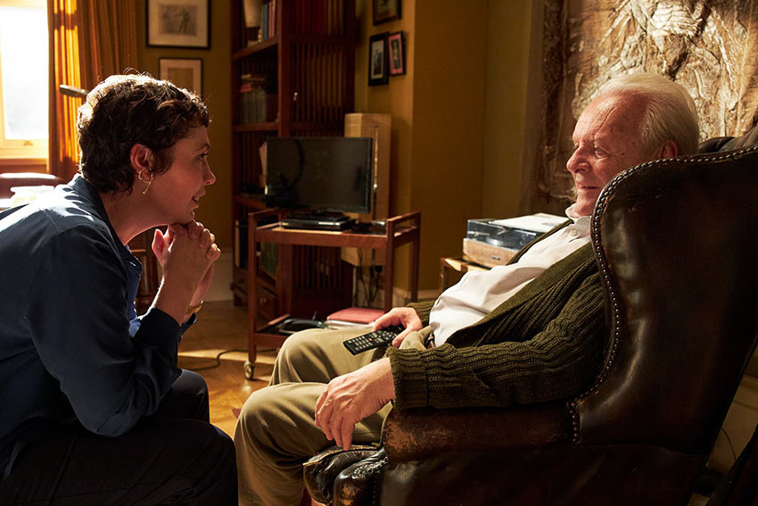 Olivia Colman as Anne with her father Anthony played by Sir Anthony Hopkins