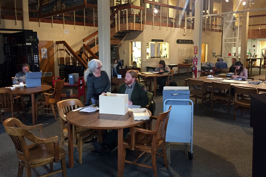 reading room of the Maritime Research Center, San Francisco