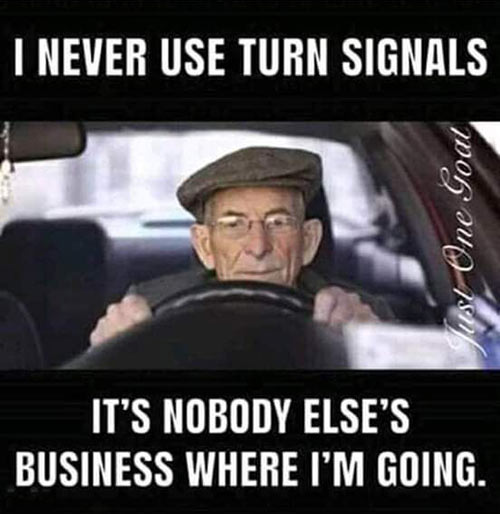 Parting Shots: No Turn Signals