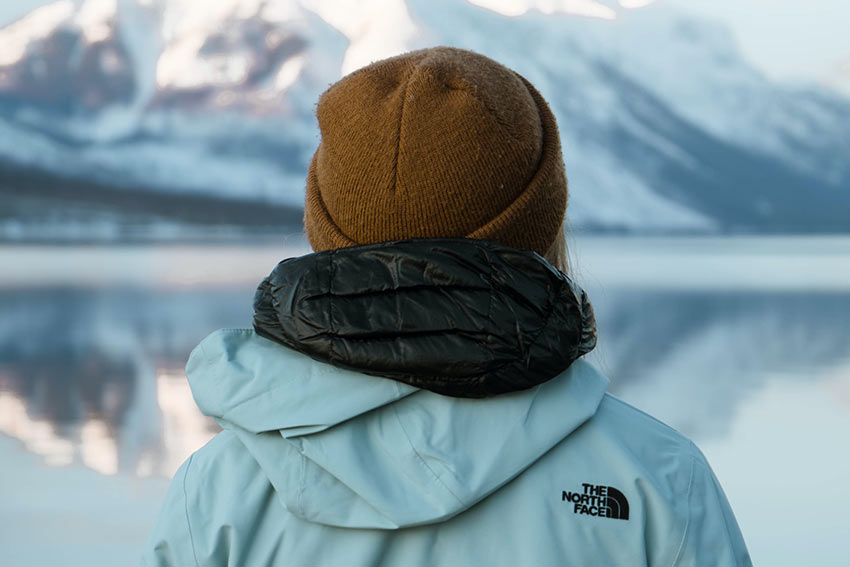 traveler with a North Face jacket