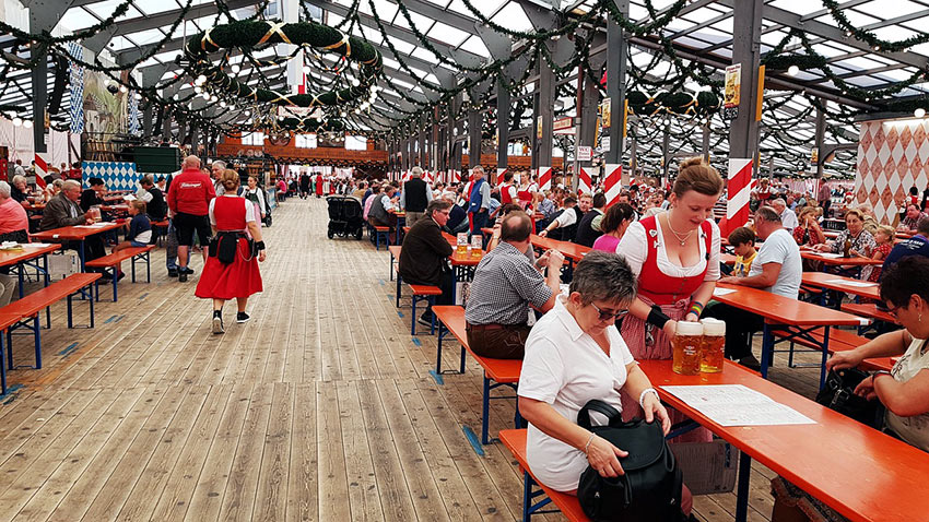 Oktoberfest beer tent