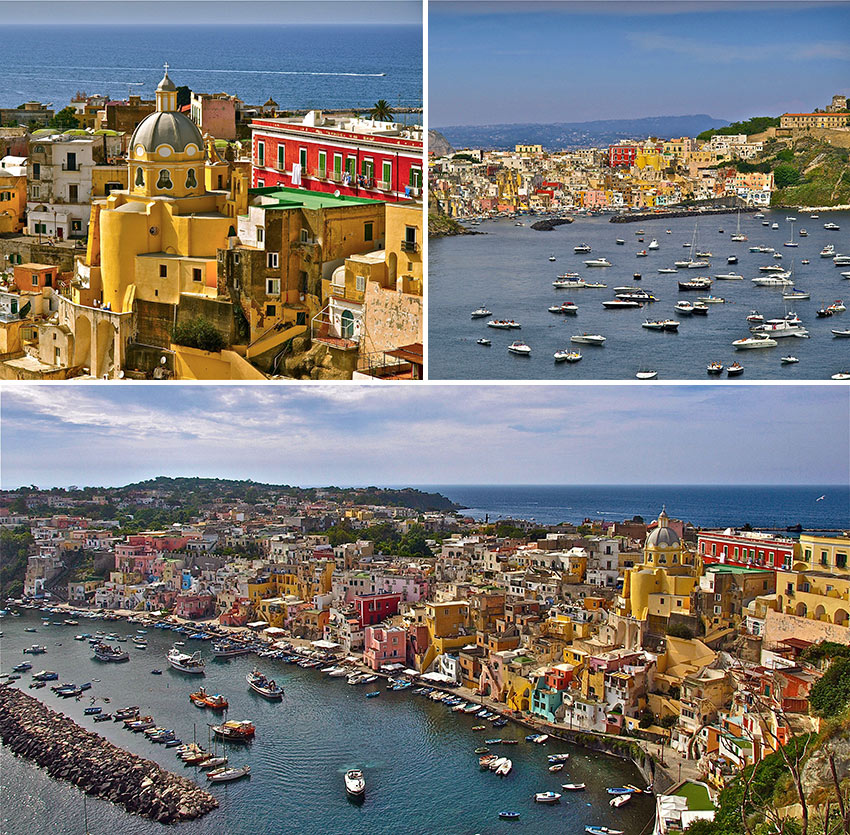 views of Procida, Bay of Naples, Italy