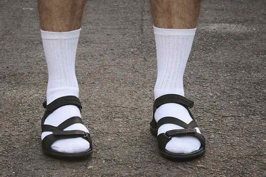 sandals and socks