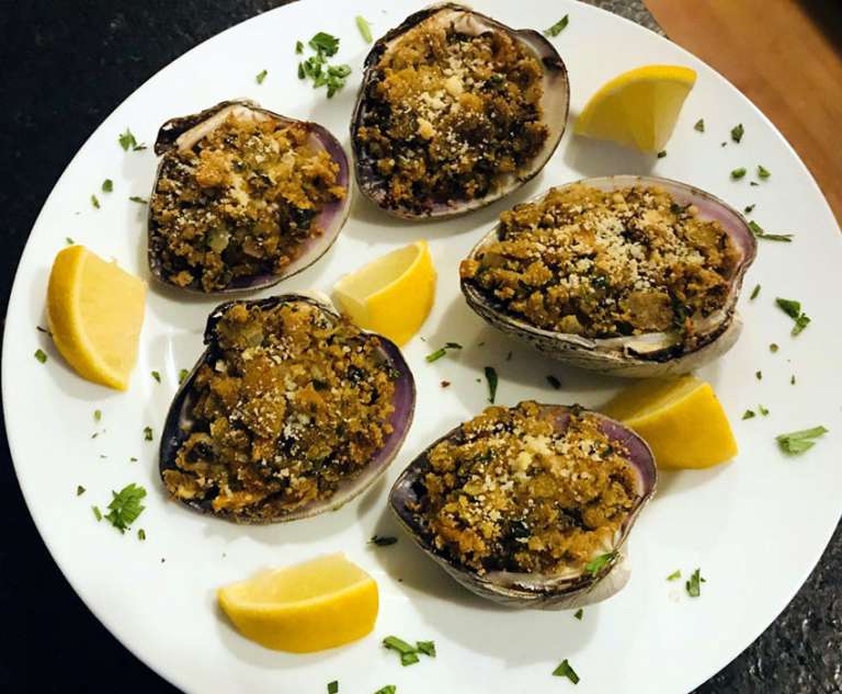 Stuffed Clams for Thanksgiving Traveling Boy