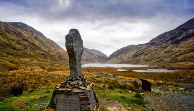 Celtic Cross at the site of Connemara’s Doolough Tragedy of 1849