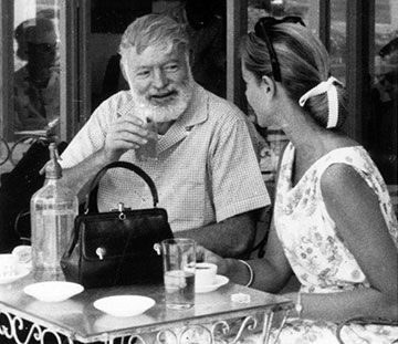 Hemingway with Lauren Bacall in Spain