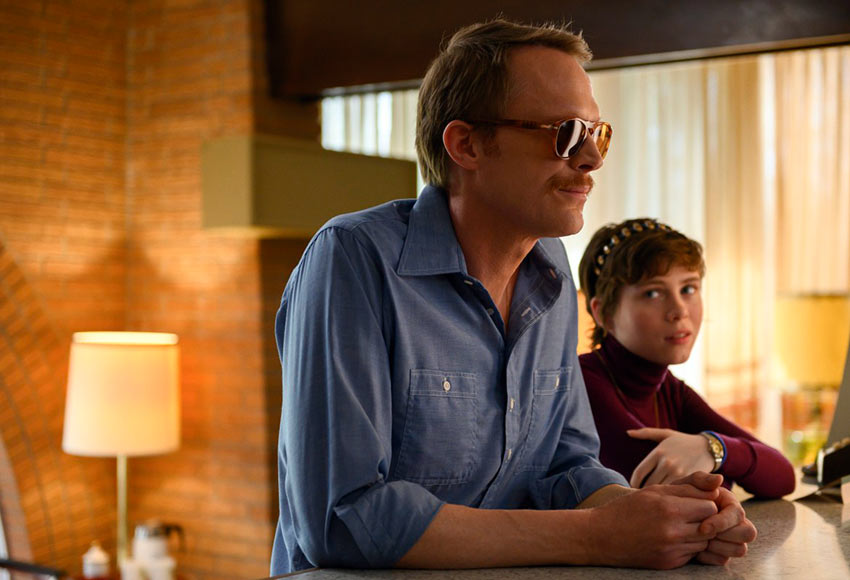 Paul Bettany & Sophia Lillis in a scene from the movie 'Uncle Frank'