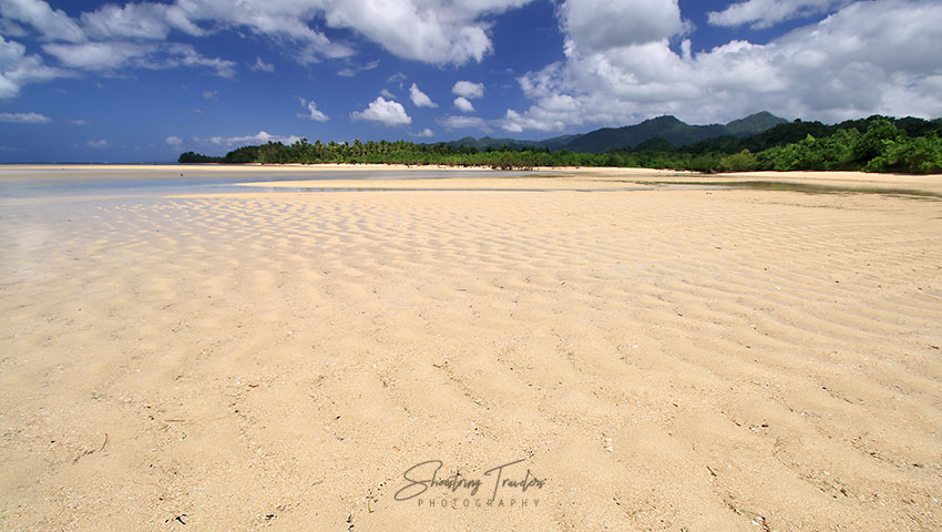 sand ripples, Amenia Beach in San Andres town