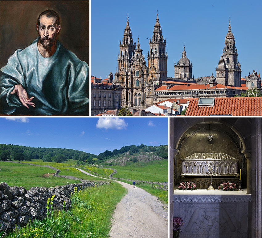 scenes from the Santiago de Compostella pilgrimage