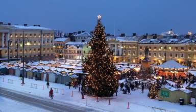 Finland’s Senate Square during Christmas time