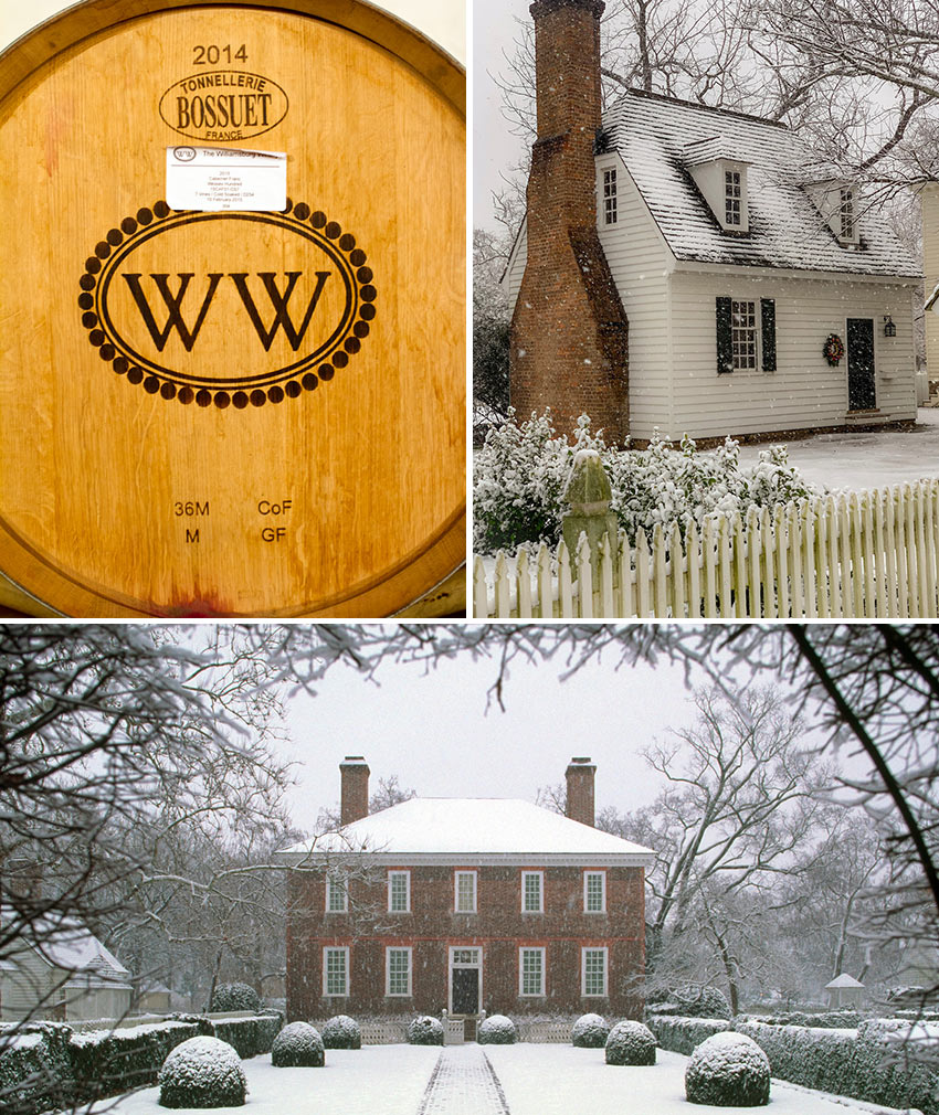 Williamsburg Winery and Williamsburg in winter