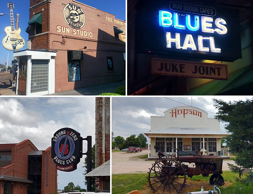 Memphis and Clarksdale blues places