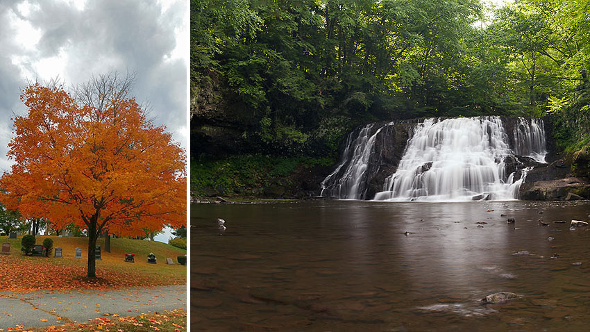 Wadsworth Falls State Park, Connecticut and New England fall colors