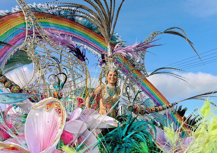 carnival scene in Tenerife, Canary Islands, Spain