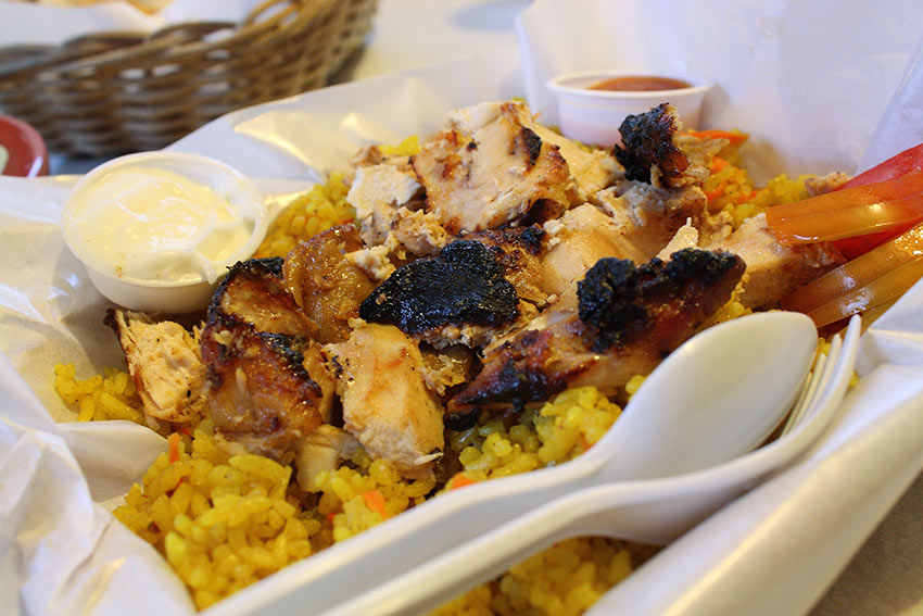 chicken shawarma rice from the Lebanese restaurant Meshwe in Quezon City, Philippines