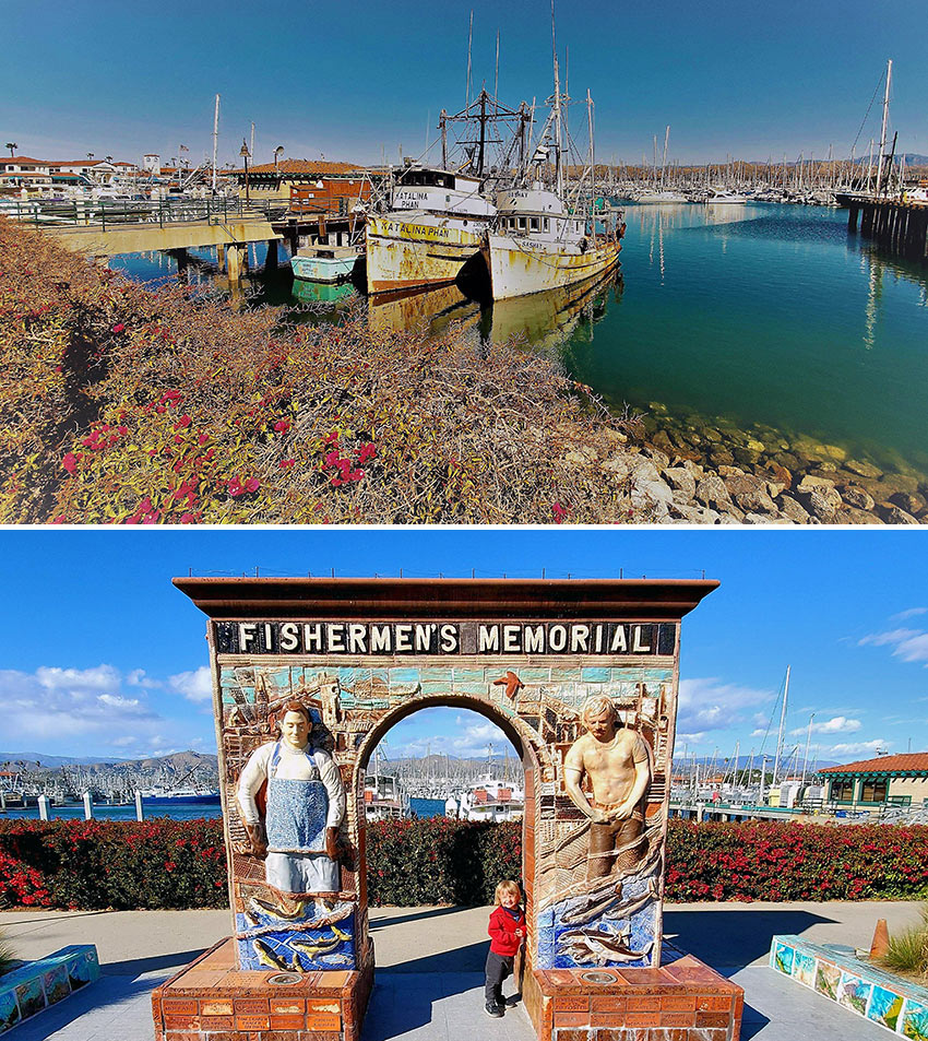 old fishing boats and the Fisherman’s Memorial