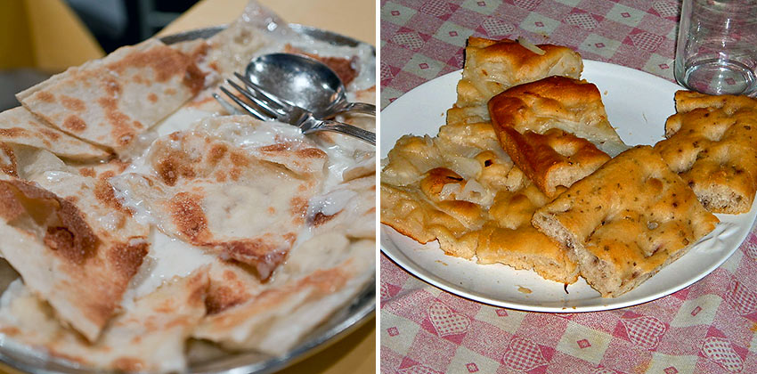 Focaccia di Recco and Focaccia Genovese