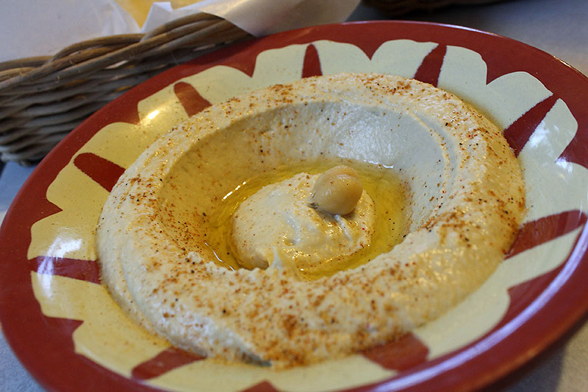 hummus at a Lebanese restaurant in Malate, Manila