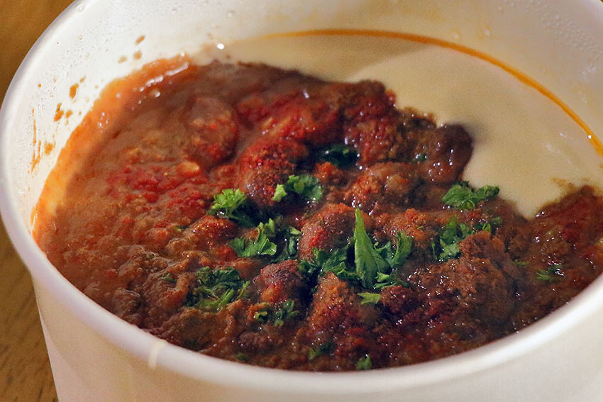 hummus with ful from an Egyptian-owned food stall in Bonifacio Global City