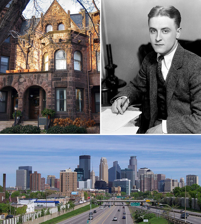 scenes from Minneapolis and St. Paul, MN and F. Scott Fitzgerald