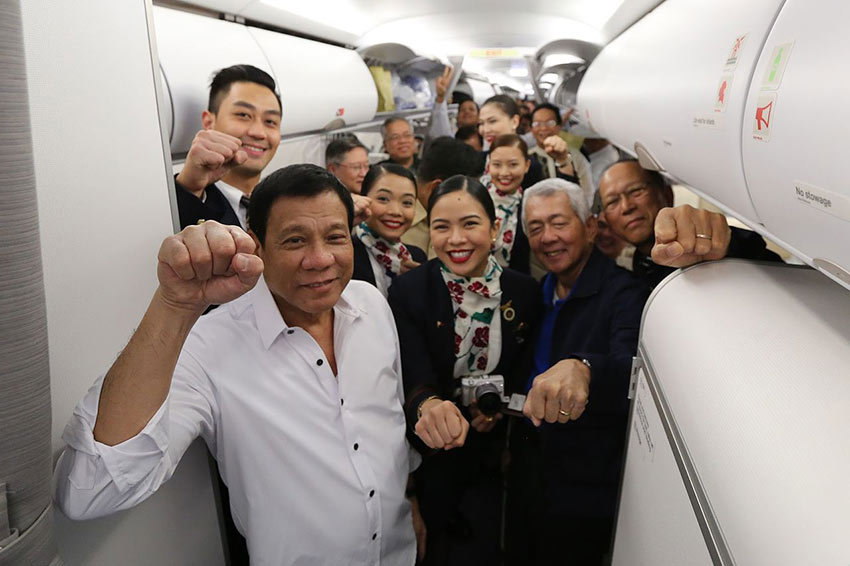 Duterte delegation and PAL cabin crew