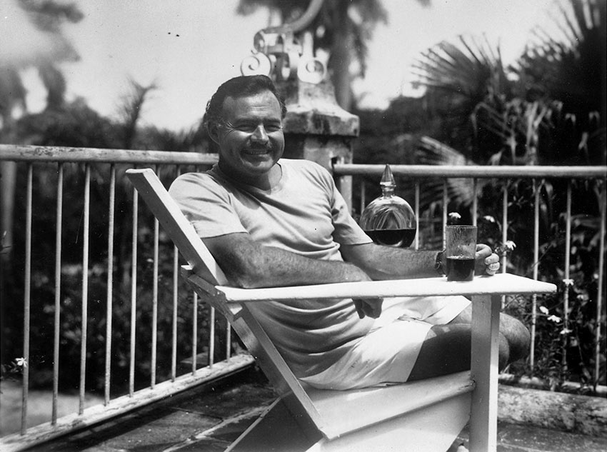 Ernest Hemingway at the Finca Vigia, Cuba, 1946