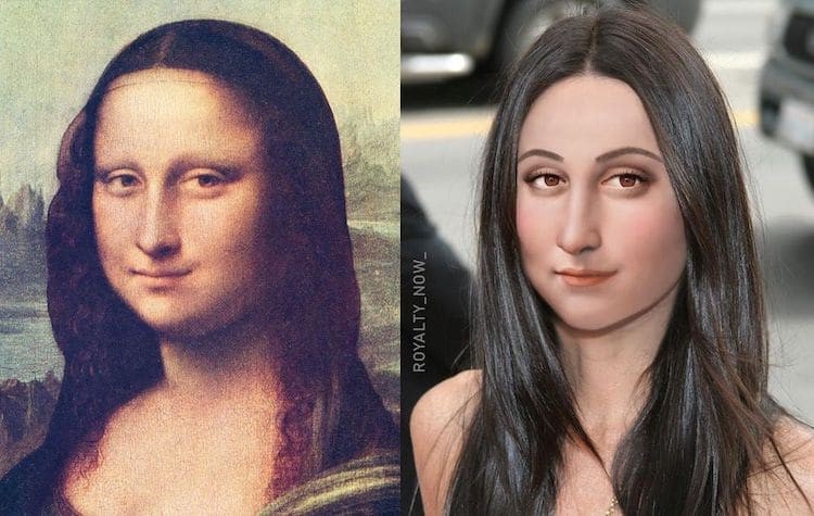 Mona Lisa digitally reimagined by Becca Saladin